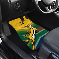 Custom South Africa Rugby Car Mats Springboks Go Champions African Pattern - Wonder Print Shop