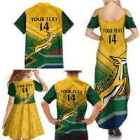 Custom South Africa Rugby Family Matching Summer Maxi Dress and Hawaiian Shirt Springboks Go Champions African Pattern - Wonder Print Shop