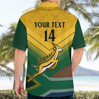 Custom South Africa Rugby Hawaiian Shirt Springboks Go Champions African Pattern - Wonder Print Shop