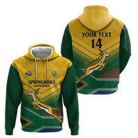 Custom South Africa Rugby Hoodie Springboks Go Champions African Pattern - Wonder Print Shop
