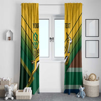 Custom South Africa Rugby Window Curtain Springboks Go Champions African Pattern - Wonder Print Shop