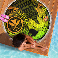 Hawaii Beach Blanket Kanaka Map With Polynesian Shark Tattoo Reggae Unique - Wonder Print Shop