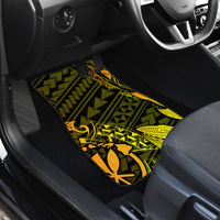 Hawaii Car Mats Kanaka Map With Polynesian Shark Tattoo Reggae Unique - Wonder Print Shop