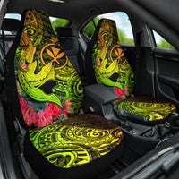 Hawaii Car Seat Cover Kanaka Map With Polynesian Shark Tattoo Reggae Unique - Wonder Print Shop