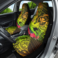 Hawaii Car Seat Cover Kanaka Map With Polynesian Shark Tattoo Reggae Unique - Wonder Print Shop