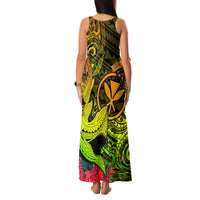 Hawaii Family Matching Tank Maxi Dress and Hawaiian Shirt Kanaka Map With Polynesian Shark Tattoo Reggae Unique - Wonder Print Shop