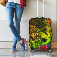 Hawaii Luggage Cover Kanaka Map With Polynesian Shark Tattoo Reggae Unique - Wonder Print Shop
