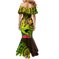 Hawaii Mermaid Dress Kanaka Map With Polynesian Shark Tattoo Reggae Unique - Wonder Print Shop