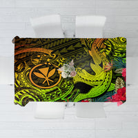 Hawaii Tablecloth Kanaka Map With Polynesian Shark Tattoo Reggae Unique - Wonder Print Shop