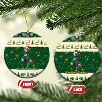 South Africa Rugby Christmas Ceramic Ornament Geseende Kersfees Springboks African Pattern - Wonder Print Shop