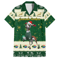 Custom South Africa Rugby Christmas Family Matching Summer Maxi Dress and Hawaiian Shirt Geseende Kersfees Springboks African Pattern - Wonder Print Shop