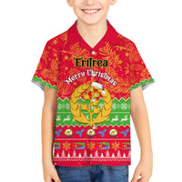 Personalised Eritrea Christmas Family Matching Long Sleeve Bodycon Dress and Hawaiian Shirt Eritrean Olive Santa Claus Merry Xmas - Wonder Print Shop