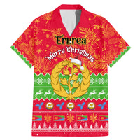 Personalised Eritrea Christmas Family Matching Mermaid Dress and Hawaiian Shirt Eritrean Olive Santa Claus Merry Xmas - Wonder Print Shop