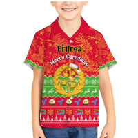 Personalised Eritrea Christmas Family Matching Mermaid Dress and Hawaiian Shirt Eritrean Olive Santa Claus Merry Xmas - Wonder Print Shop