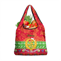 Eritrea Christmas Grocery Bag Eritrean Olive Santa Claus Merry Xmas