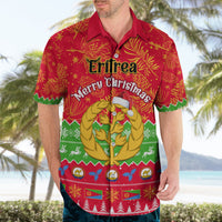 Personalised Eritrea Christmas Hawaiian Shirt Eritrean Olive Santa Claus Merry Xmas - Wonder Print Shop