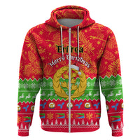 Personalised Eritrea Christmas Hoodie Eritrean Olive Santa Claus Merry Xmas - Wonder Print Shop