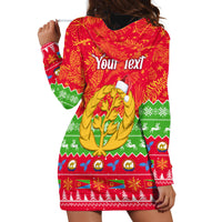 Personalised Eritrea Christmas Hoodie Dress Eritrean Olive Santa Claus Merry Xmas - Wonder Print Shop