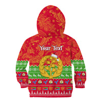 Personalised Eritrea Christmas Kid Hoodie Eritrean Olive Santa Claus Merry Xmas - Wonder Print Shop