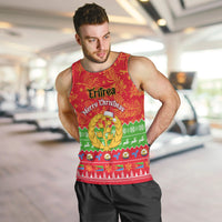 Personalised Eritrea Christmas Men Tank Top Eritrean Olive Santa Claus Merry Xmas - Wonder Print Shop