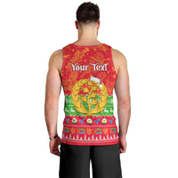 Personalised Eritrea Christmas Men Tank Top Eritrean Olive Santa Claus Merry Xmas - Wonder Print Shop