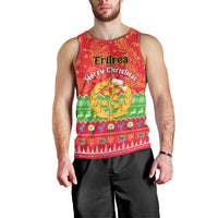 Personalised Eritrea Christmas Men Tank Top Eritrean Olive Santa Claus Merry Xmas - Wonder Print Shop