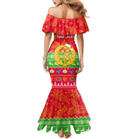 Personalised Eritrea Christmas Mermaid Dress Eritrean Olive Santa Claus Merry Xmas - Wonder Print Shop