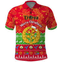 Personalised Eritrea Christmas Polo Shirt Eritrean Olive Santa Claus Merry Xmas - Wonder Print Shop