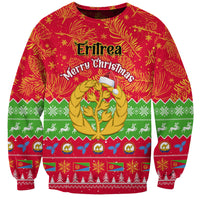 Personalised Eritrea Christmas Sweatshirt Eritrean Olive Santa Claus Merry Xmas - Wonder Print Shop