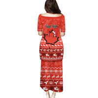 Personalised Canada Christmas Puletasi Maple Leaf Santa With Map Merry Xmas - Wonder Print Shop