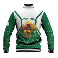 Personalized Algeria Baseball Jacket Coat Of Arms African Pattern - Wonder Print Shop
