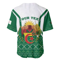 Personalized Algeria Baseball Jersey Coat Of Arms African Pattern - Wonder Print Shop