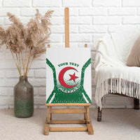 Personalized Algeria Canvas Wall Art Coat Of Arms African Pattern - Wonder Print Shop
