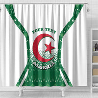 Personalized Algeria Shower Curtain Coat Of Arms African Pattern