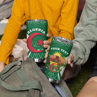 Personalized Algeria Tumbler Cup Coat Of Arms African Pattern - Wonder Print Shop