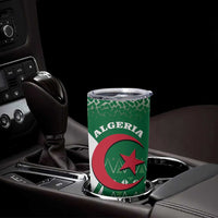 Personalized Algeria Tumbler Cup Coat Of Arms African Pattern - Wonder Print Shop