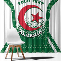Personalized Algeria Window Curtain Coat Of Arms African Pattern - Wonder Print Shop