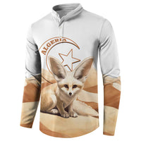 Fennec Fox Algeria Button Sweatshirt Algerian Sahara - Wonder Print Shop