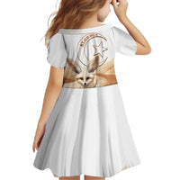 Fennec Fox Algeria Family Matching Short Sleeve Bodycon Dress and Hawaiian Shirt Algerian Sahara - Wonder Print Shop