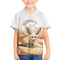 Fennec Fox Algeria Family Matching Short Sleeve Bodycon Dress and Hawaiian Shirt Algerian Sahara - Wonder Print Shop