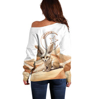 Fennec Fox Algeria Off Shoulder Sweater Algerian Sahara - Wonder Print Shop