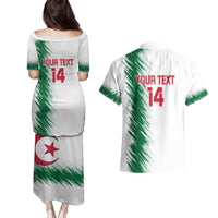 Custom Algeria Football Couples Matching Puletasi and Hawaiian Shirt Go The Greens - Wonder Print Shop