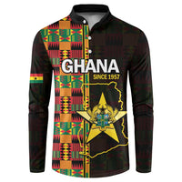 Ghana 1957 Button Sweatshirt Independence Anniversary Kente Pattern
