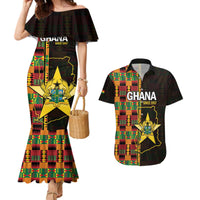 Ghana 1957 Couples Matching Mermaid Dress and Hawaiian Shirt Independence Anniversary Kente Pattern