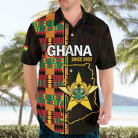 Ghana 1957 Hawaiian Shirt Independence Anniversary Kente Pattern