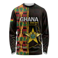 Ghana 1957 Long Sleeve Shirt Independence Anniversary Kente Pattern