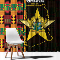 Ghana 1957 Window Curtain Independence Anniversary Kente Pattern
