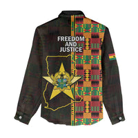 Ghana 1957 Women Casual Shirt Independence Anniversary Kente Pattern