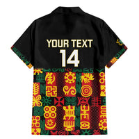 Custom Ghana Football Family Matching Mermaid Dress and Hawaiian Shirt 2025 Go Black Stars Adinkra pattern