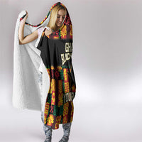 Custom Ghana Football Hooded Blanket 2025 Go Black Stars Adinkra pattern